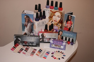 selection of OPI and CND colours