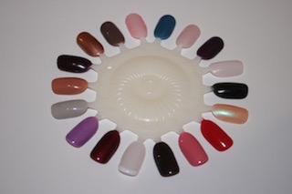 CND Shellac colour palette